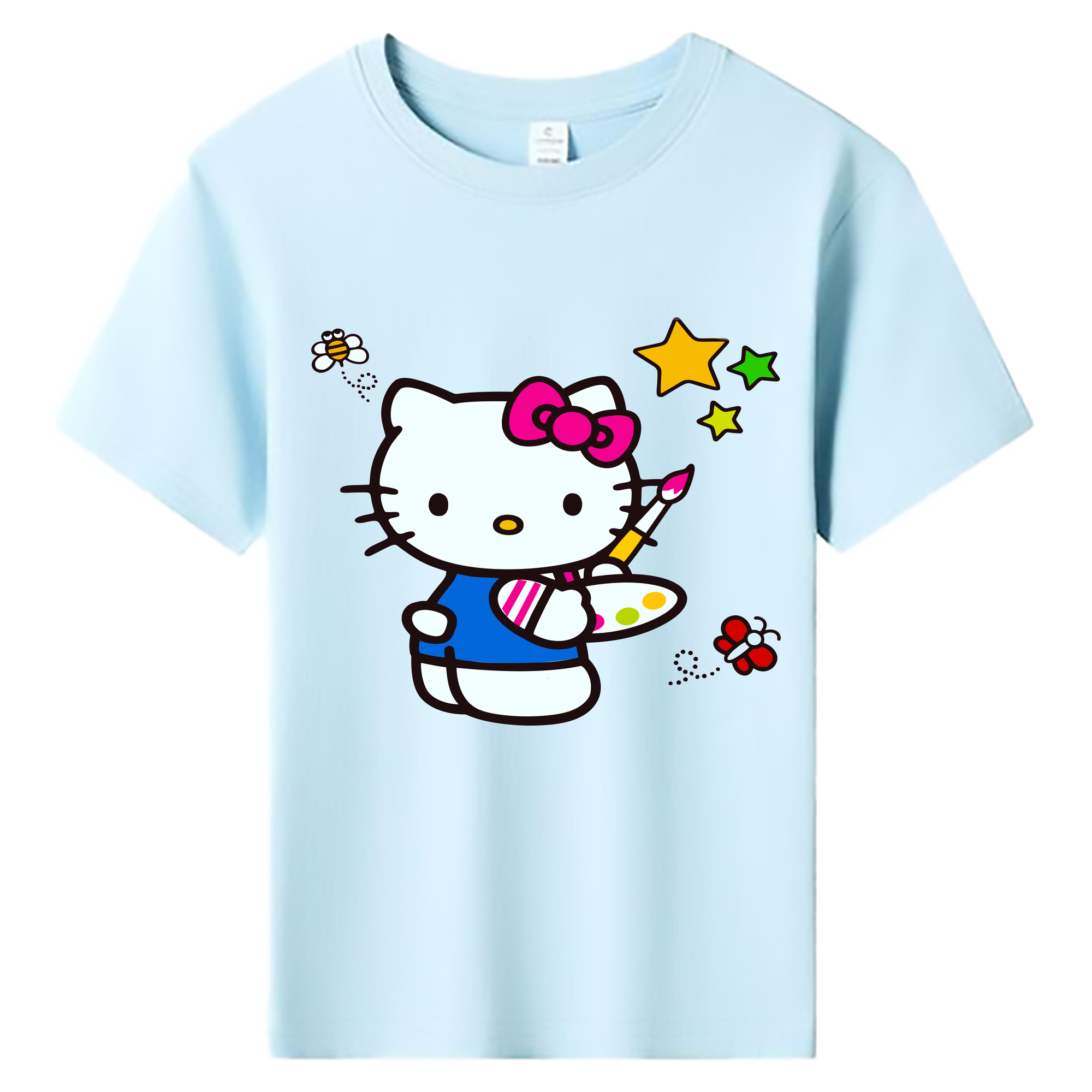（画像用） Hello Kitty ハローキティ 綿100％キッズTシャツ（フロントプリント）